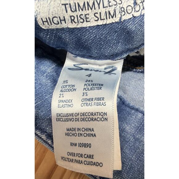 Seven7 Womans Tummyless High Rise Slim Boot Size 4 Stretch 27x31 - Picture 4 of 8